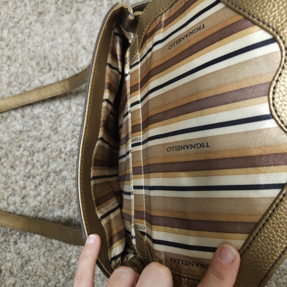 Tignanello Bronze Gold Large Shoulder Bag - Picture 7 of 14